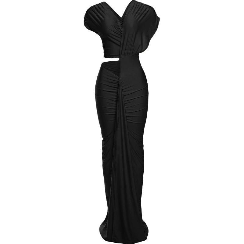Cutout High-Waist Maxi Dress
