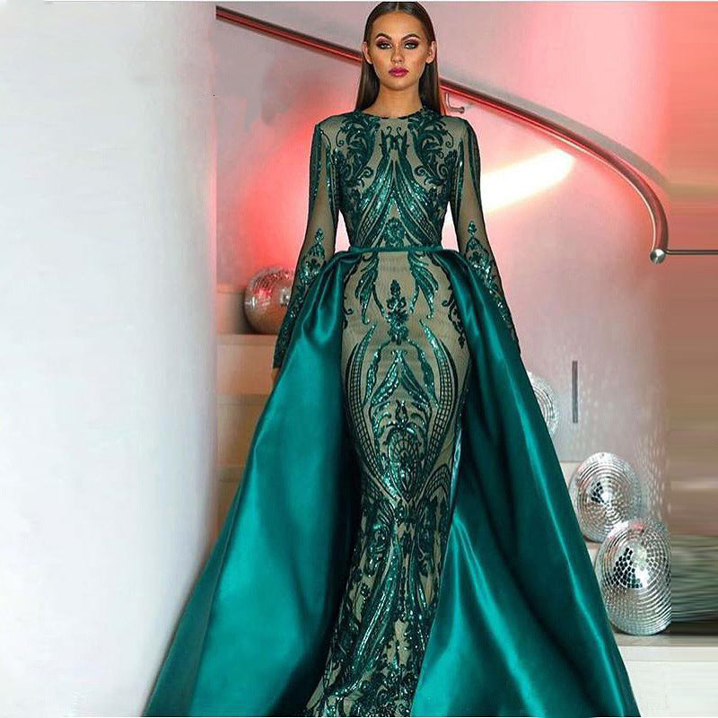 Slim Fishtail Long Sleeve Wedding Dress