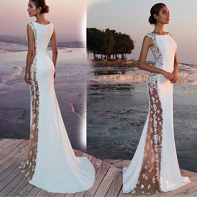 Sleeveless Floor-Length Evening Dress