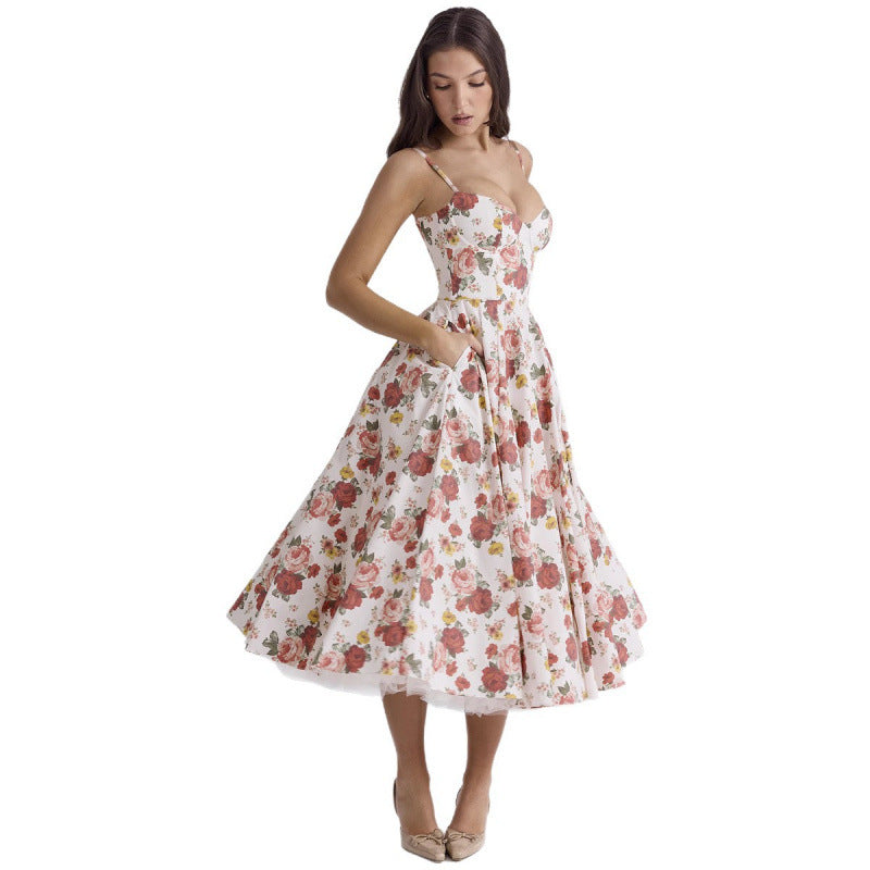 French Mesh Floral Princess Dress