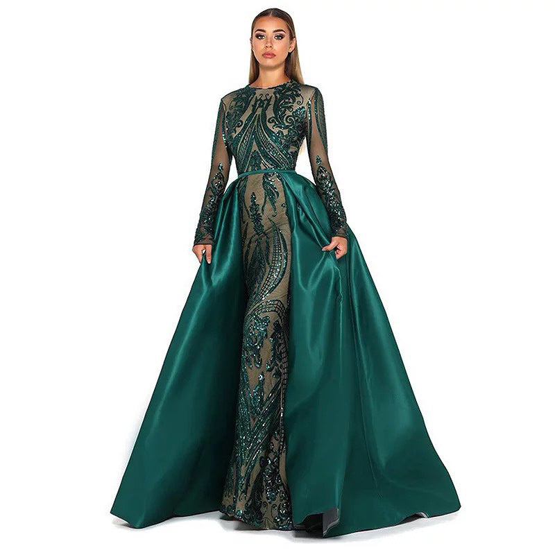 Slim Fishtail Long Sleeve Wedding Dress