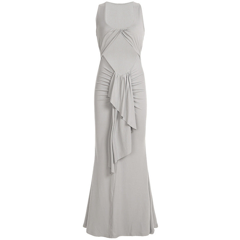 Sheer Halterneck Bodycon Midi Dress