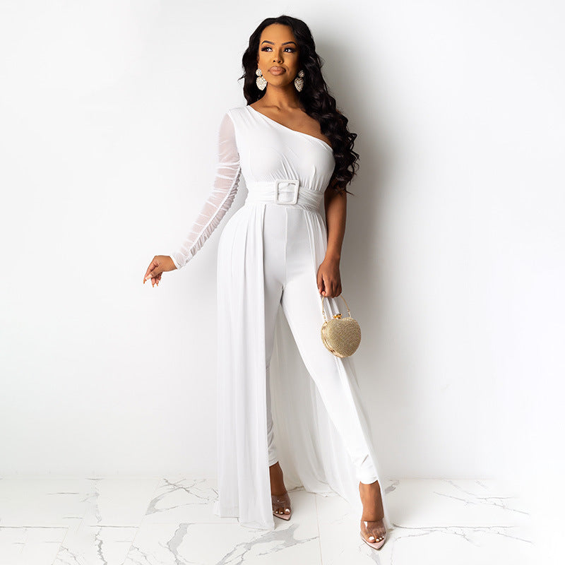 Solid Colour Floor-Length Maxi Skirt