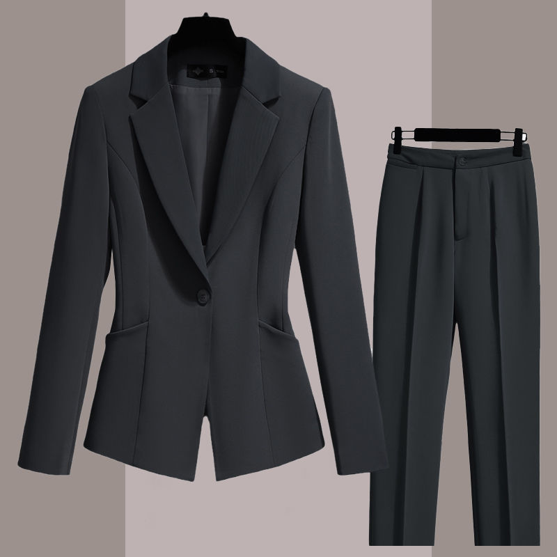 Tailored Wool-Blend Skirt Suit