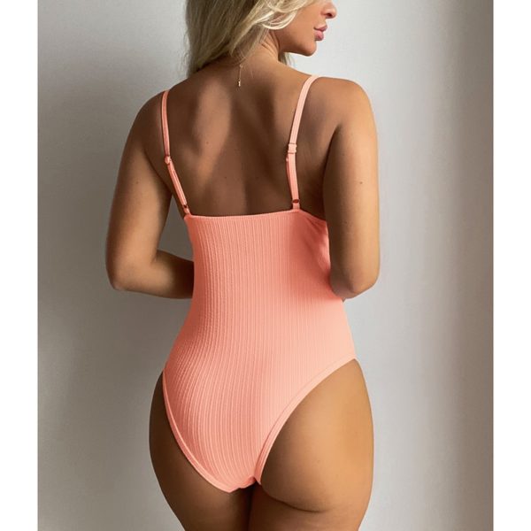 Pink Cutout One-Piece Swimsuit