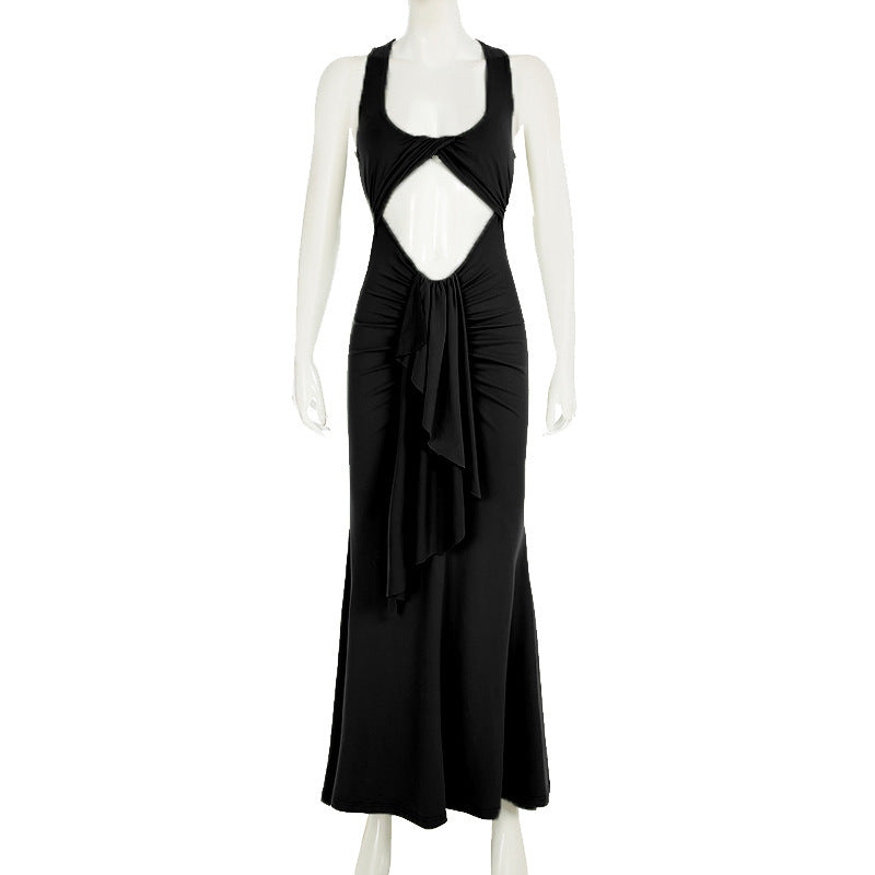 Sheer Halterneck Bodycon Midi Dress