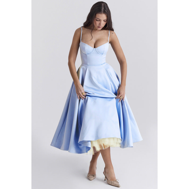 French Mesh Floral Princess Dress