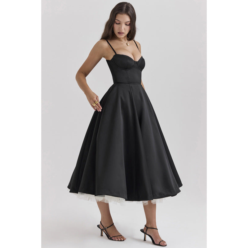French Mesh Floral Princess Dress