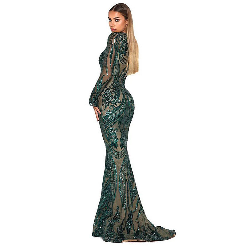 Slim Fishtail Long Sleeve Wedding Dress