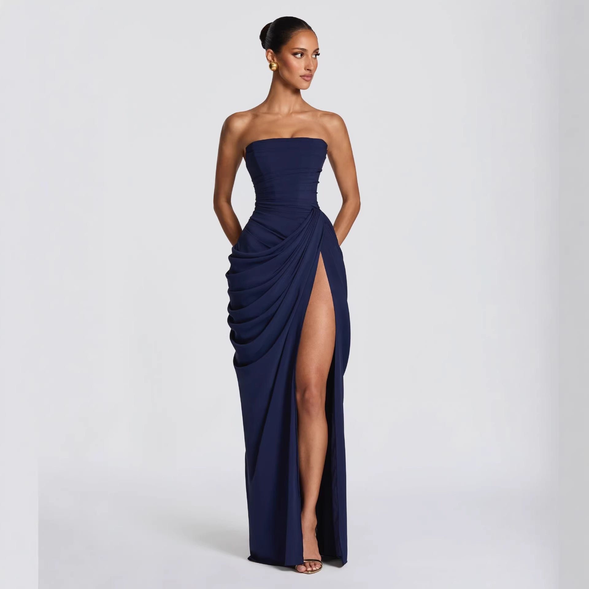 Long Sleeve Fishtail Maxi Dress