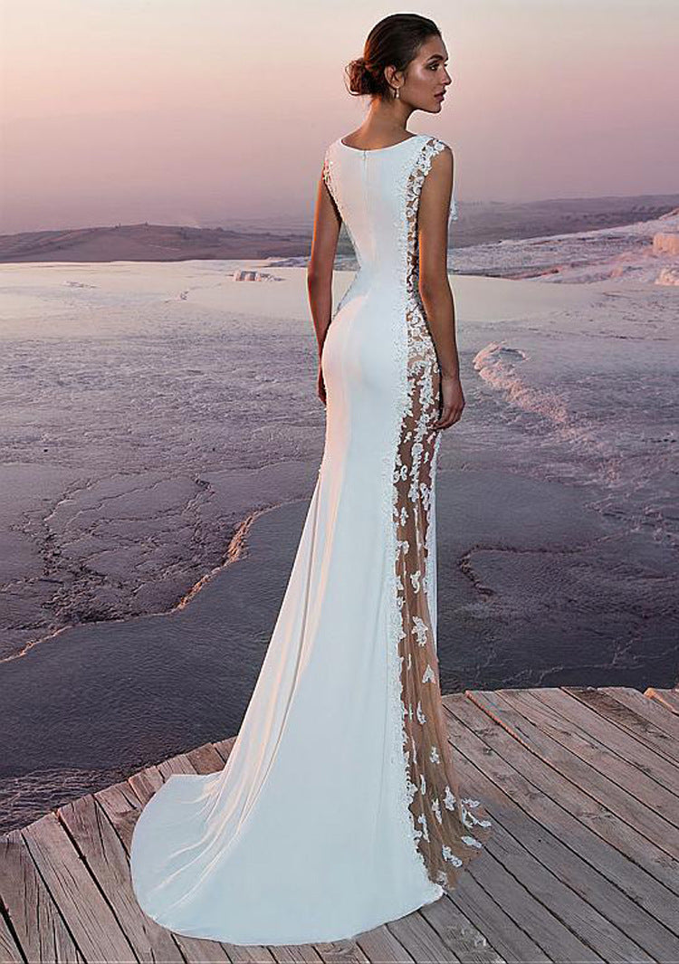 Sleeveless Floor-Length Evening Dress