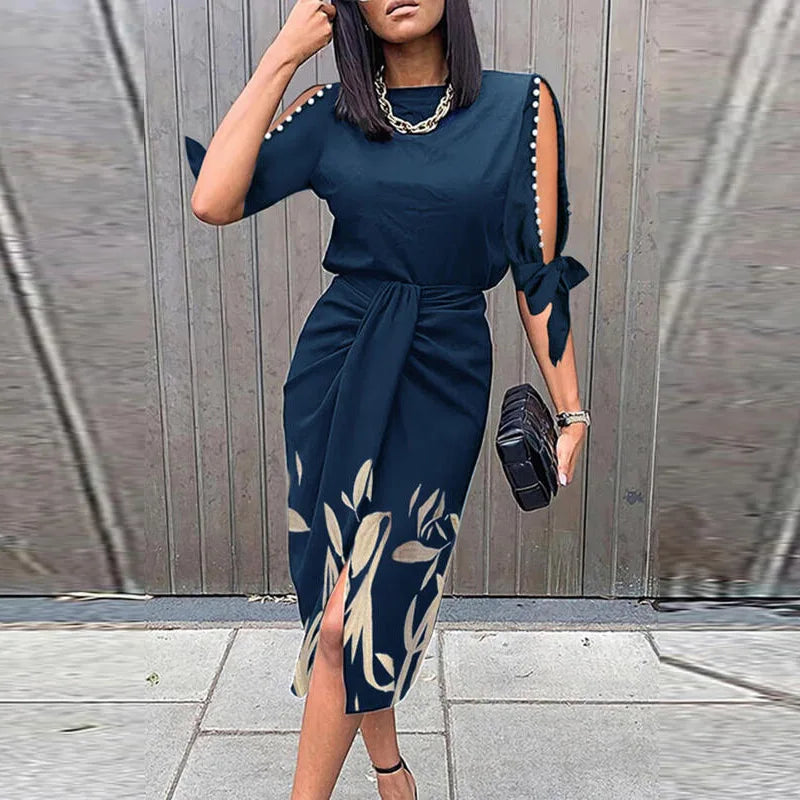 Hollow Out Bodycon Knee-Length Dress