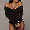 V-Neck Bodycon Knit Romper