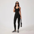 Fashion Folds Zipper Sport Bodycon Jumpsuits Women One Pieces Yoga Outfit Sleeveless Backless Gym Fitness Overalls Sexy Monkeys
