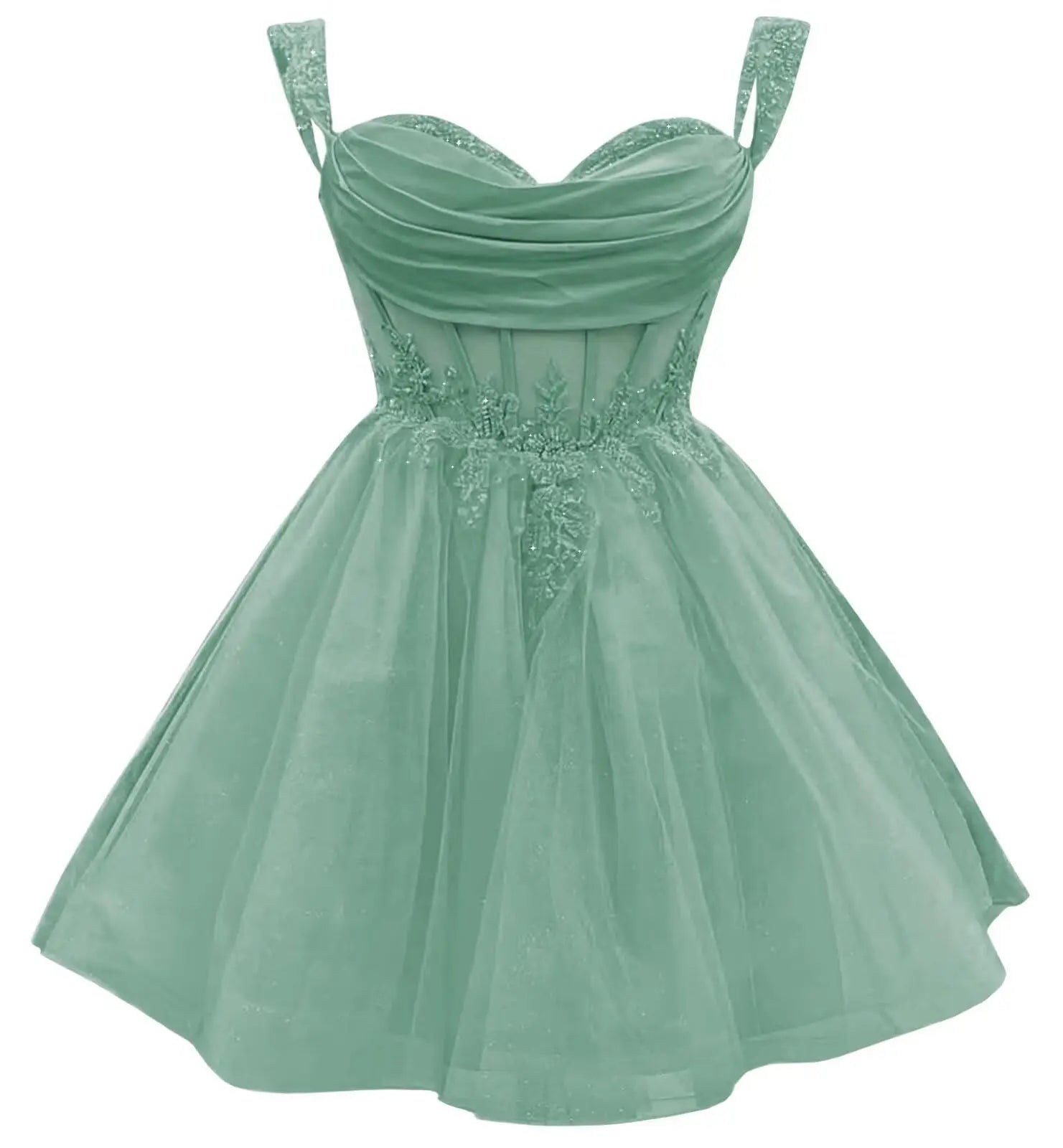 Off Shoulder Short Homecoming Dress for Teens Sparkly Lace DAMA Dress for Quinceanera 3D Floral Tulle Prom Ball Gown
