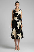 Retro Stripe Sash Tie Maxi Dress