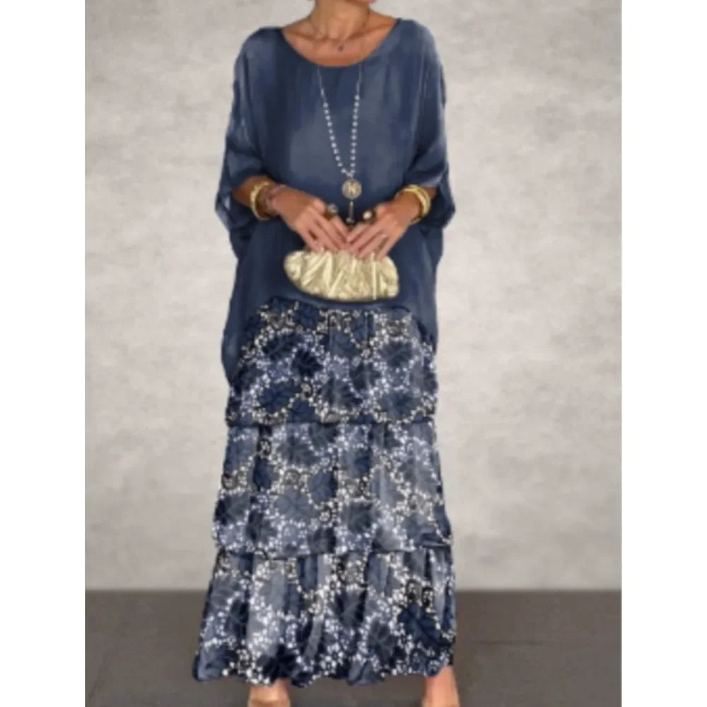Chiffon Butterfly-Sleeve Maxi Dress