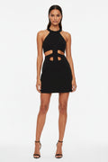 Lace Hollow Backless Mini Dress – Sleeveless, Slim Fit