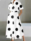 Collared A-Line Midi Dress