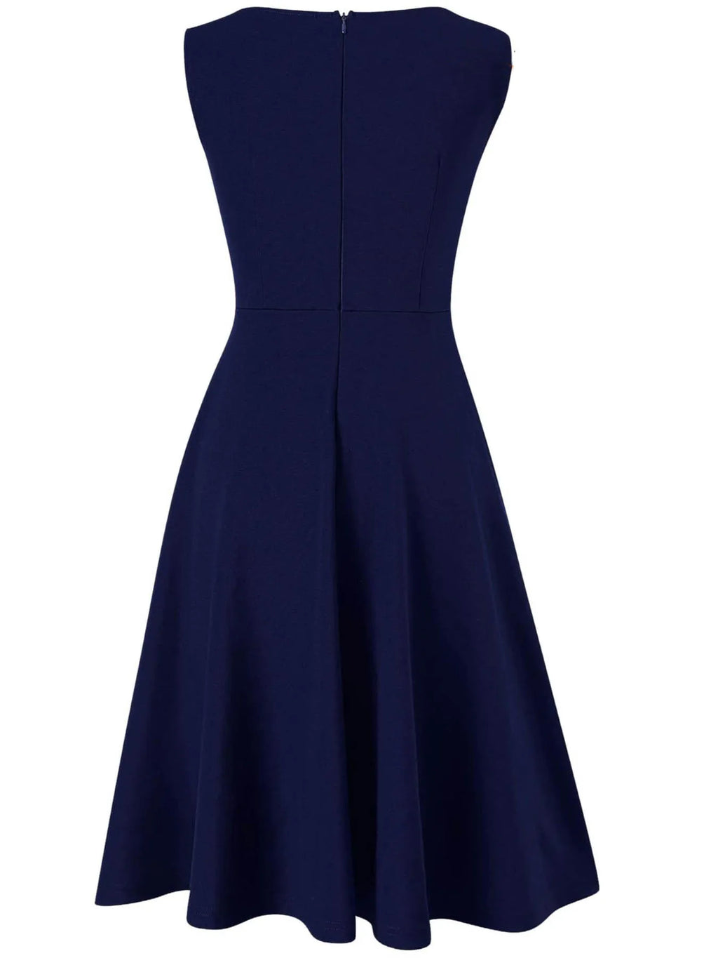 Front Zip Slim Fit & Flare Swing Dress