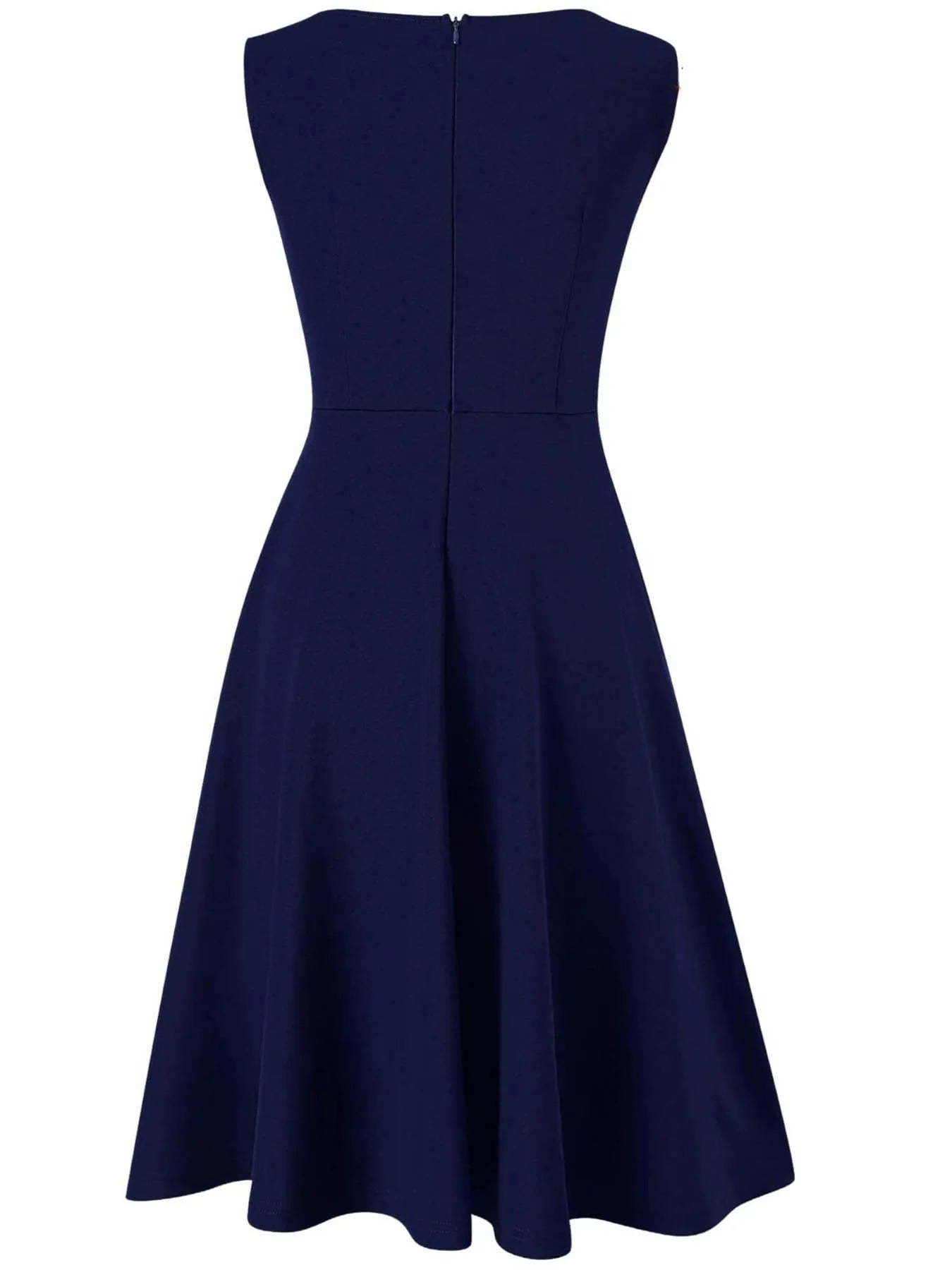 Front Zip Slim Fit & Flare Swing Dress