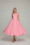 Pleated Umbrella Waisted Midi Dress
