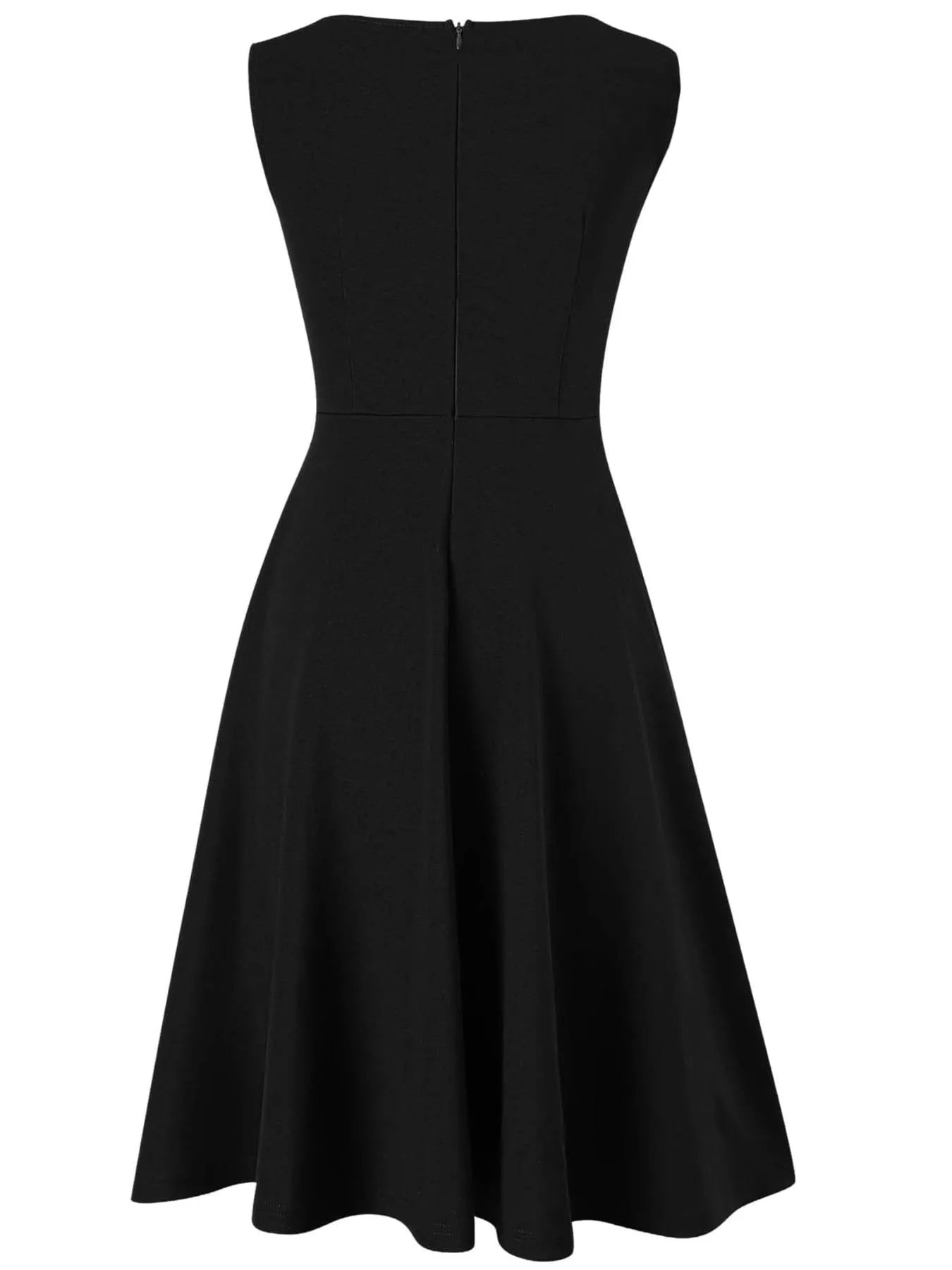 Front Zip Slim Fit & Flare Swing Dress