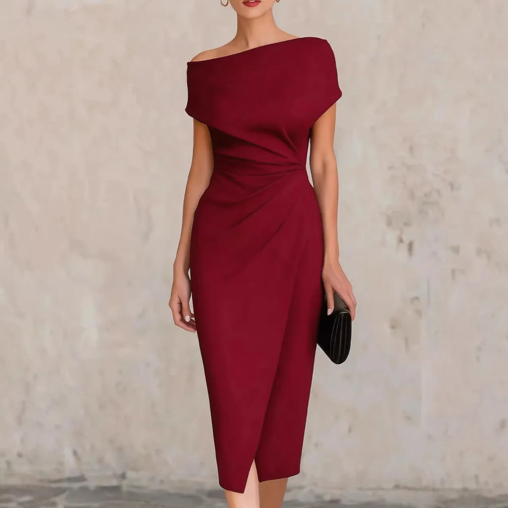 Off Shoulder Bodycon Maxi Dress