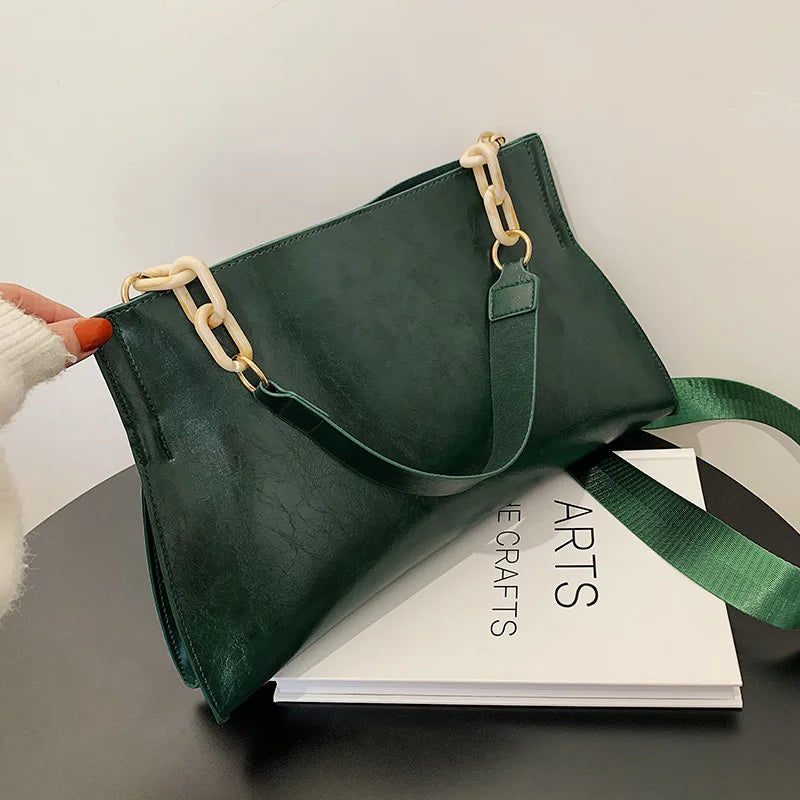 Large Capacity PU Crossbody Shoulder Bag