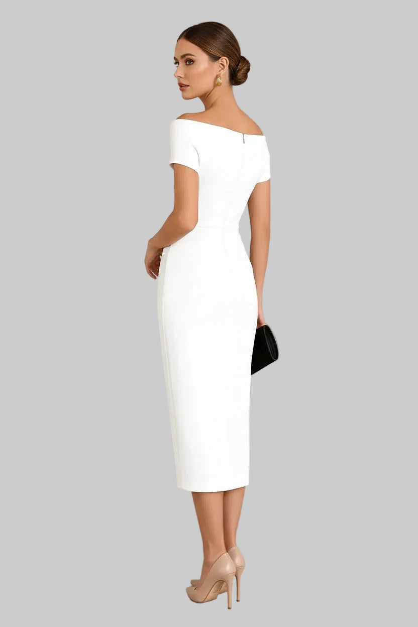 Off Shoulder Bodycon Maxi Dress