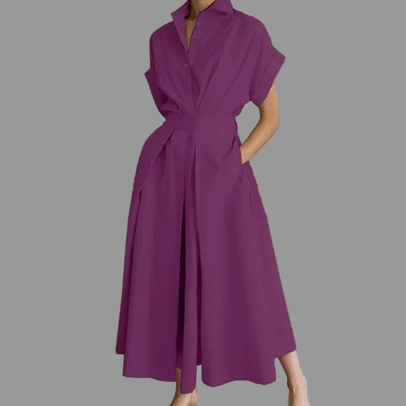 Collared Shirt Maxi Dress