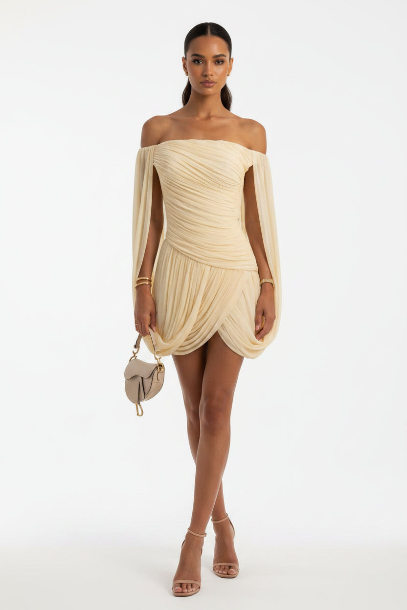 Strapless Chiffon Mini Dress