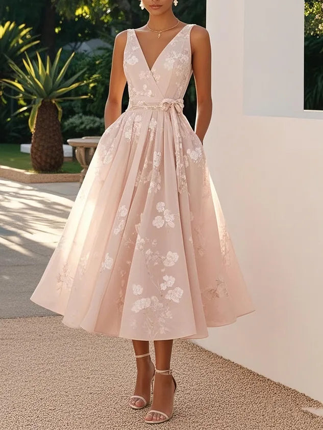 V-Neck Sleeveless Loose Maxi Dress