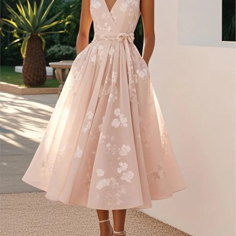 V-Neck Sleeveless Loose Maxi Dress