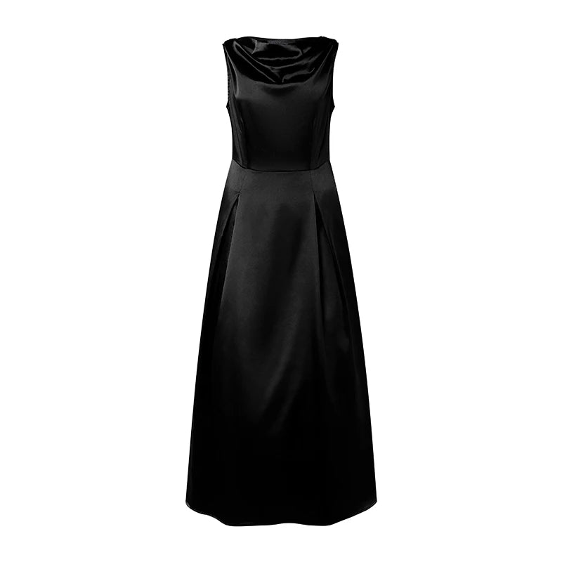 Satin Swing Neck Sundress