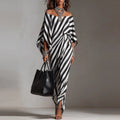 Off-Shoulder Half-Sleeve Loose Boho Maxi Dress