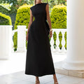 Bow Tie Up Hollow Out Maxi Dress