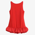 Off-Shoulder Ruffle Backless Mini Dress – Sleeveless, Bodycon