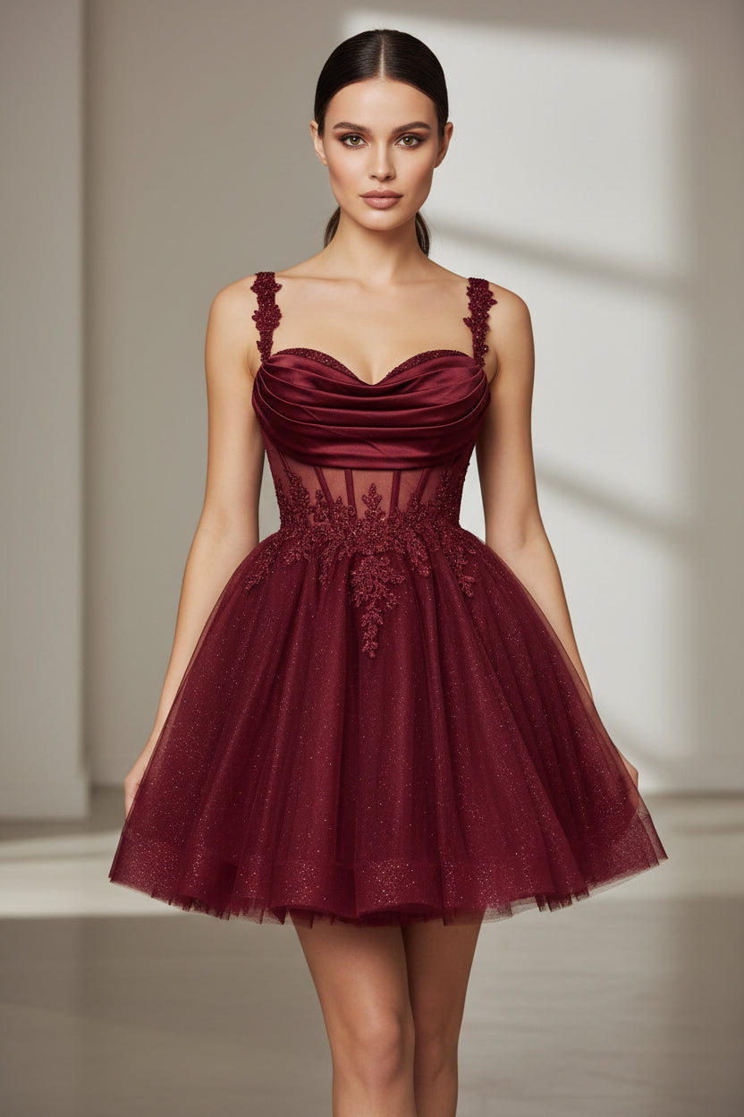 Off Shoulder Short Homecoming Dress