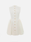 Mandarin Collar Bow Sheath Mini Dress