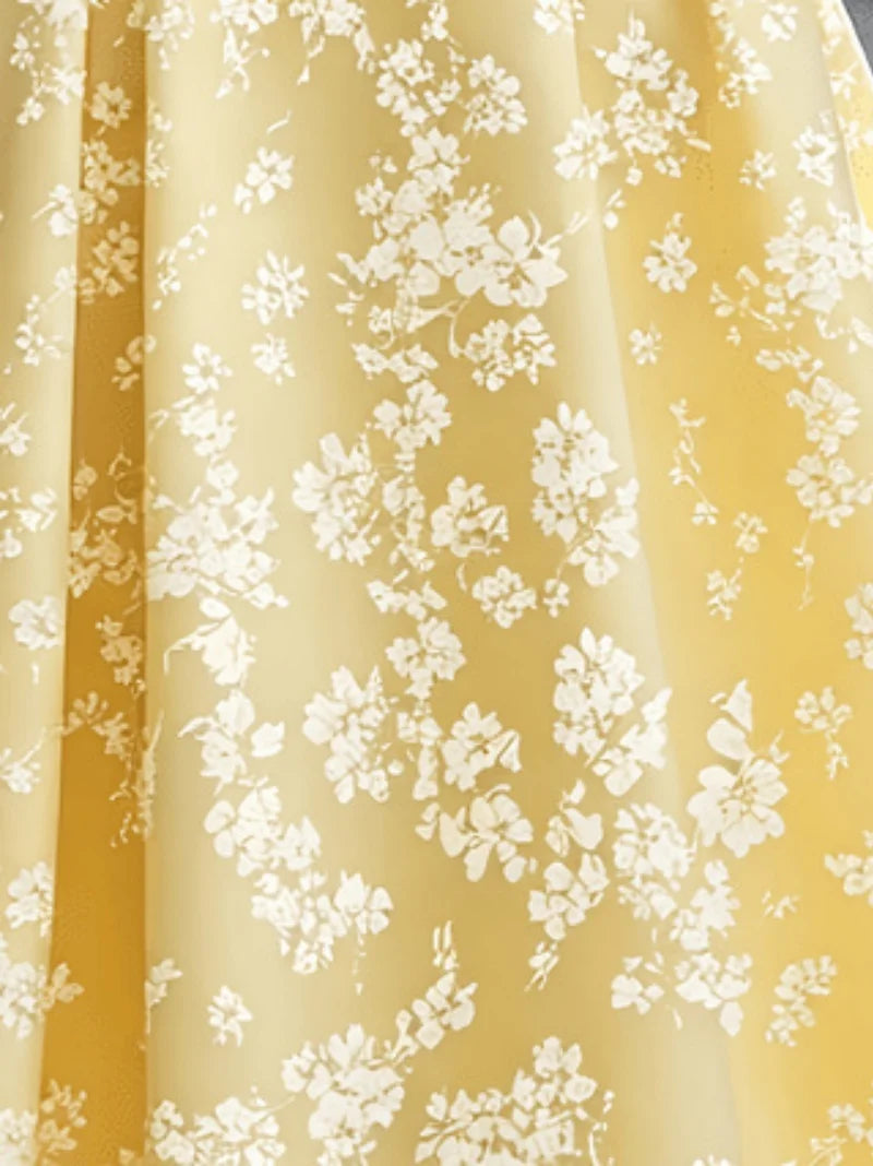 Floral A-Line Midi Dress