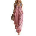 Sleeveless Striped Wide-Leg Jumpsuit with Zipper & Pockets