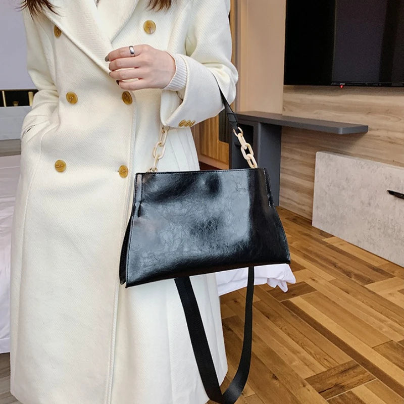 Large Capacity PU Crossbody Shoulder Bag