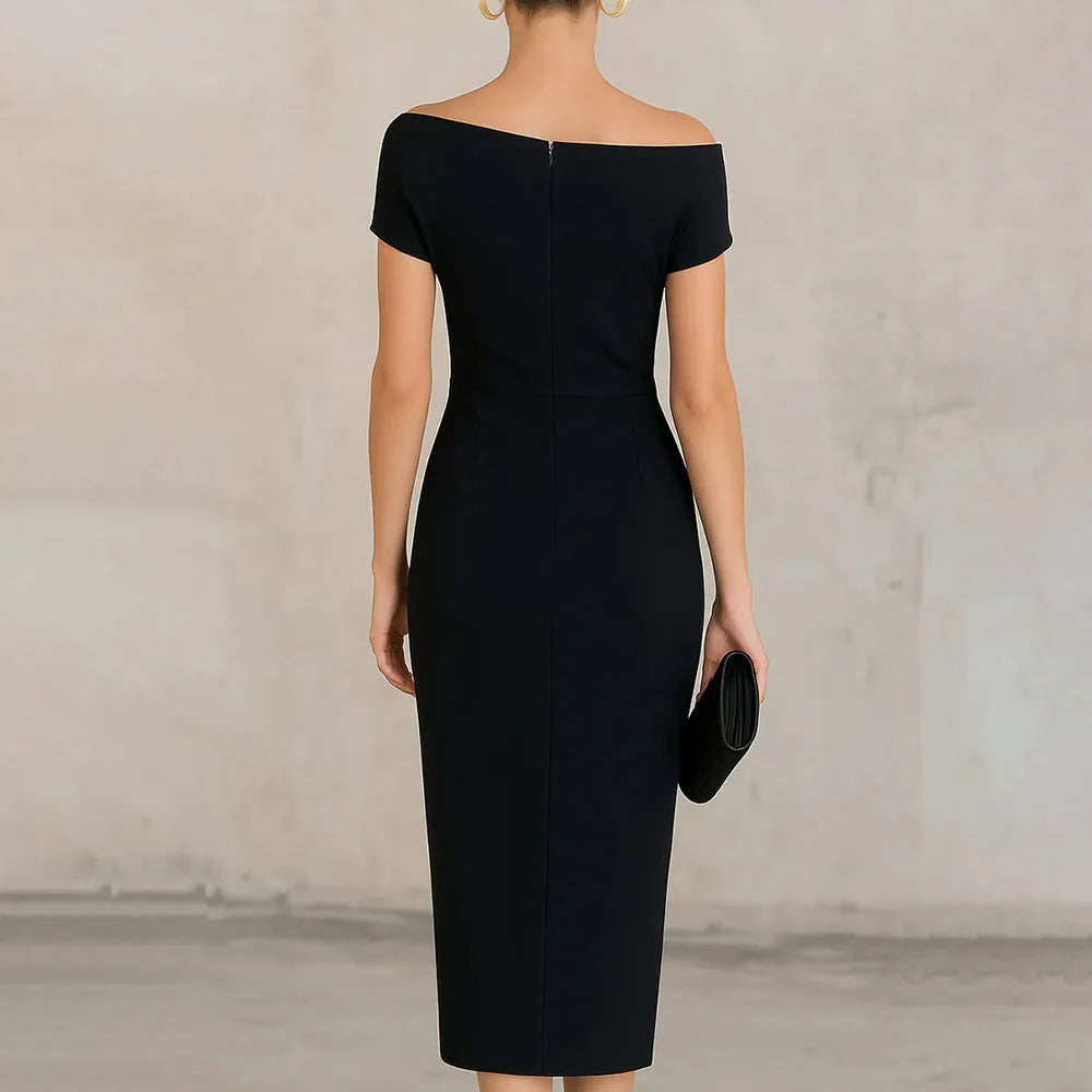 Off Shoulder Bodycon Maxi Dress
