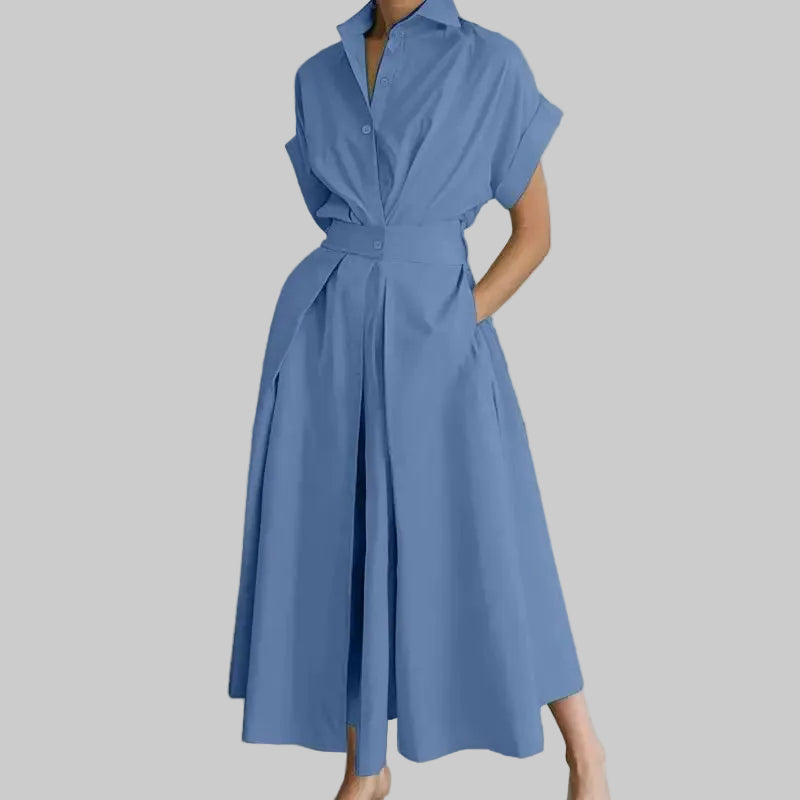 Collared Shirt Maxi Dress