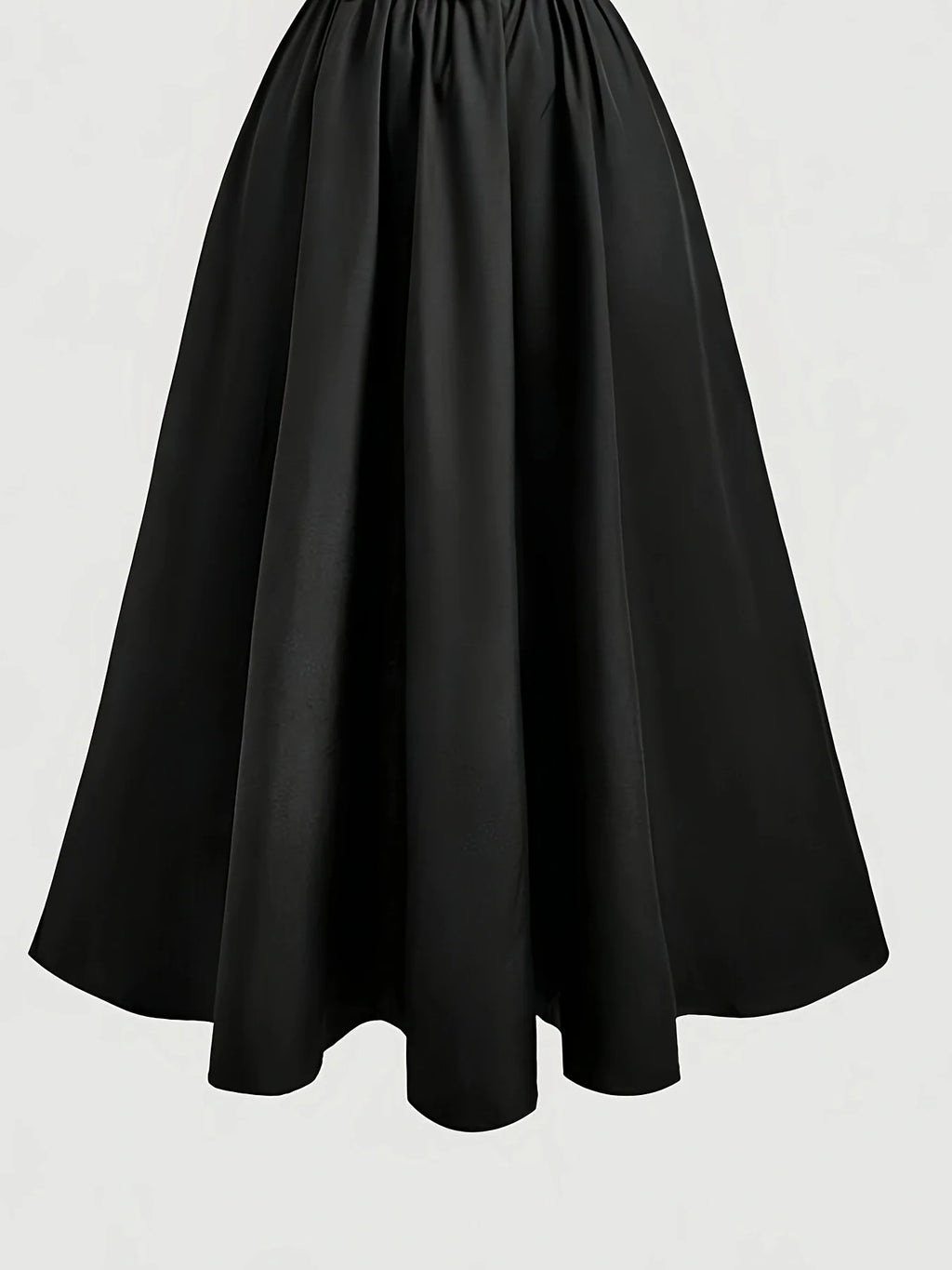 New Style Women's Dress, Professional Wear, Work Attire, Slim-Fit Dress, French Style, Elegant, Preppy Style, Sleeveless, Puffy Skirt, Long Dress, Solid Color, Women's Dress, Belt Not Included