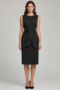Waist Tie Bodycon Knee-Length Dress