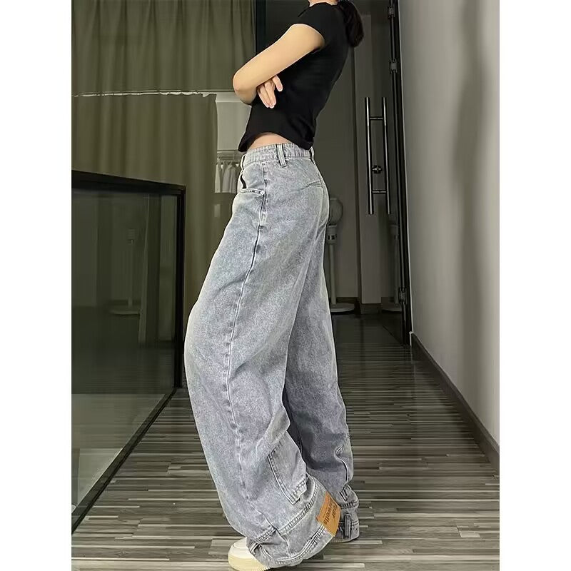Wide-Leg Distressed Denim Bell-Bottoms