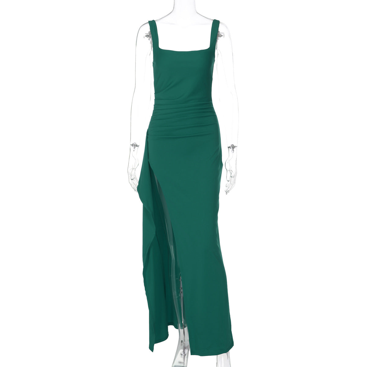 Backless High-Split Evening Dress