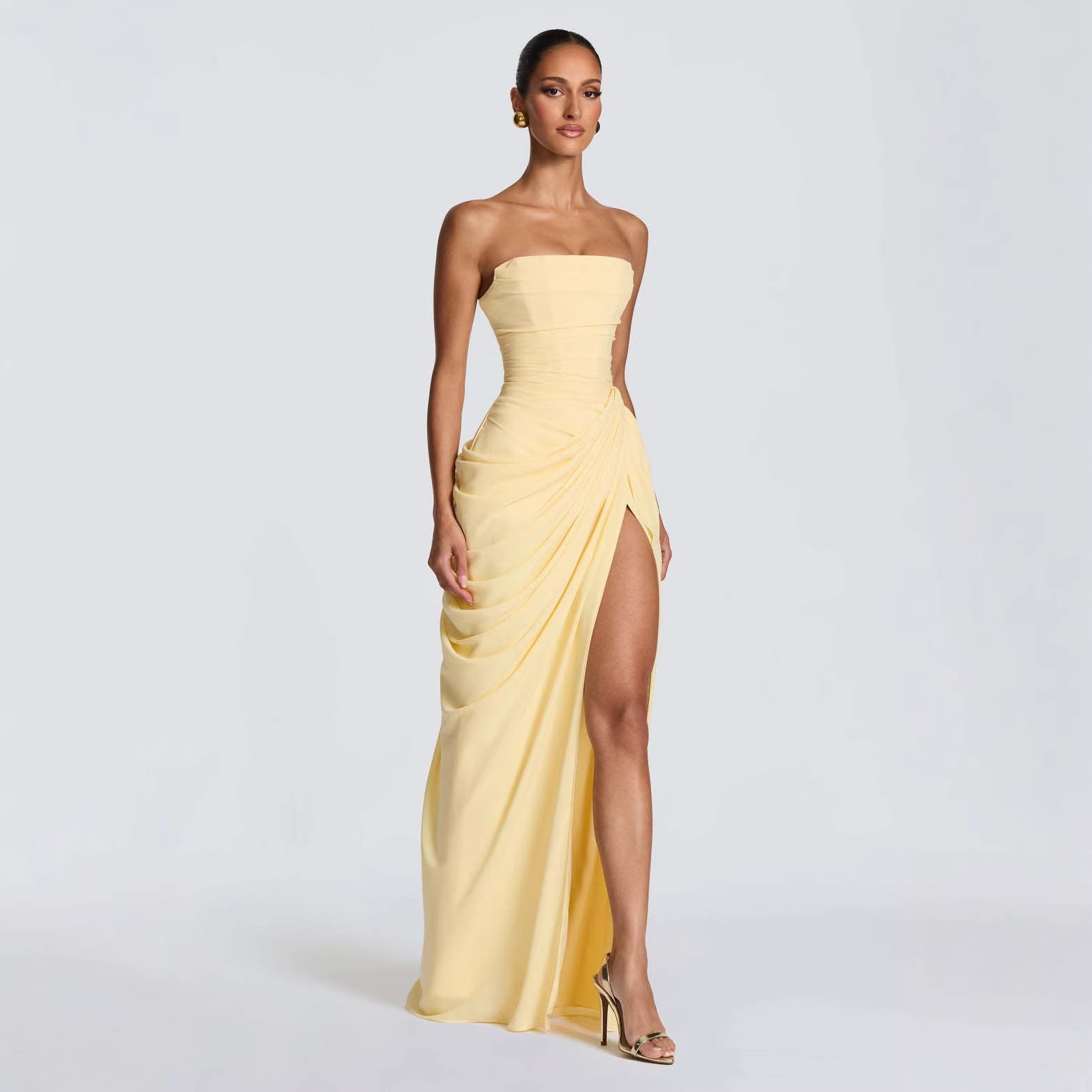 Long Sleeve Fishtail Maxi Dress